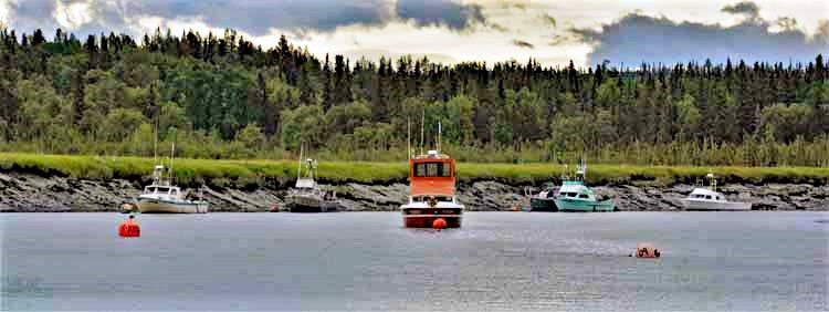 small boats on the river